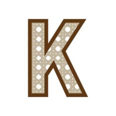 Letter K Rattan