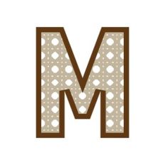 Letter M Rattan