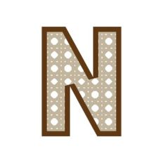 Letter N Rattan