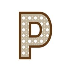 Letter P Rattan