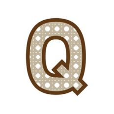 Letter Q Rattan