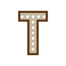Letter T Rattan
