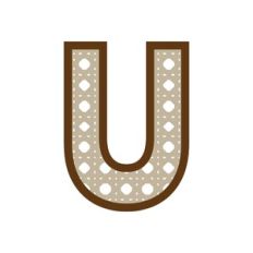 Letter U Rattan