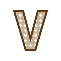 Letter V Rattan