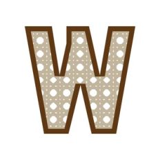 Letter W Rattan