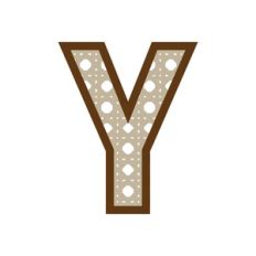 Letter Y Rattan