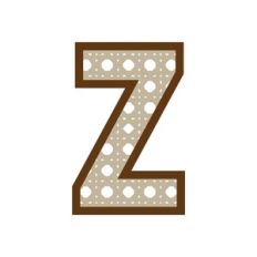 Letter Z Rattan