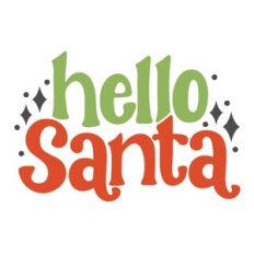 Modern Hello Santa Retro