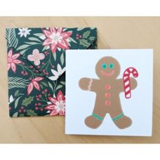 gingerbread man card and envelope