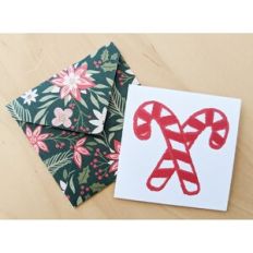 candy cane card and envelope