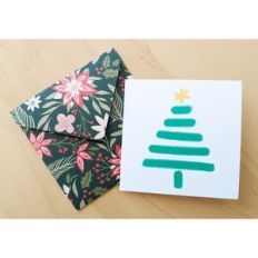 christmas tree card and envelope