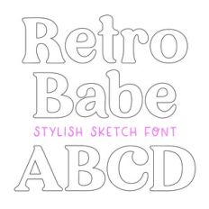 BFC Retro Babe Modern Serif Sketch Font