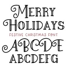 BFC Merry Holidays Fancy Christmas Card Font