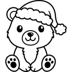 Bear with Santa hat