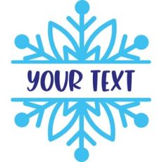 Split Snowflake Name Frame