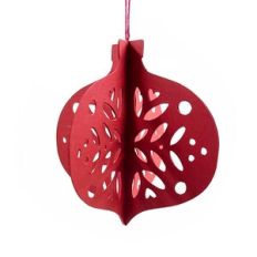 3D Ornate Christmas Bulb Ornament