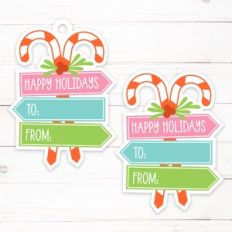 Candy Cane Gift Tags