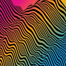 Retro Rainbow line Background
