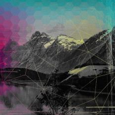 Fantasy Retro Mountain Background