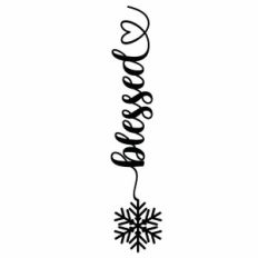 Blessed Snowflake Heart Word