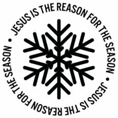 Jesus Is The Reason For The Season Snowflake Circle Quote