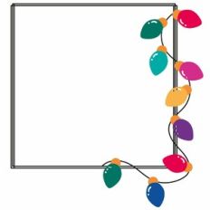 Christmas Lights Square Frame