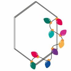 Christmas Lights Diamond Frame