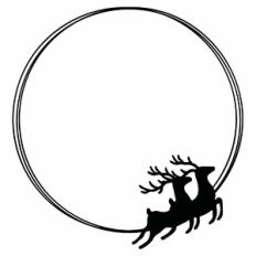 Reindeer Circle Frame