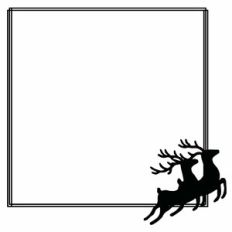 Reindeer Square Frame