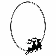 Reindeer Oval Frame