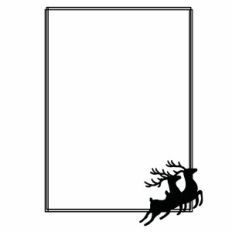 Reindeer Rectangle Frame