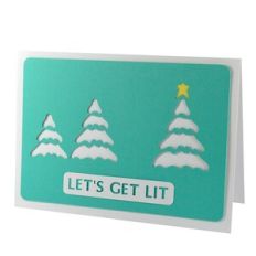 Let’s Get Lit Trees Layered Stencil Card