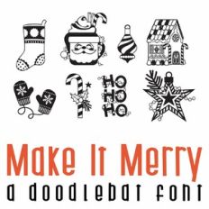 Make It Merry Doodlebat Font