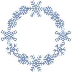 Snowflake Wreath Circle Frame