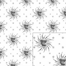 fireworks silver white happy new year pattern