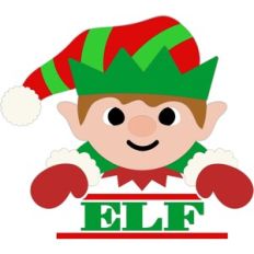 split christmas elf