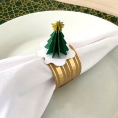 Napkin Holder Christmas Tree Snow