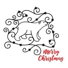 Christmas Polar bear