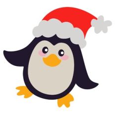 Penguin in Santa Hat
