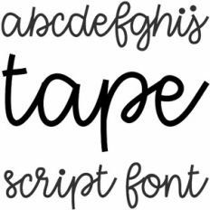 tape script font