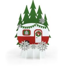 5X7 Grid Pop Up Card Christmas Camper