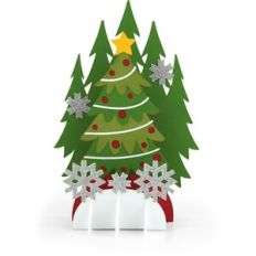 5X7 Grid Pop Up Card Christmas Tree