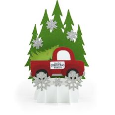 5X7 Grid Pop Up Card Christmas Truck