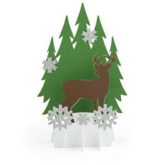 5X7 Grid Pop Up Card Deer