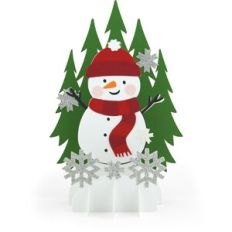 5X7 Grid Pop Up Card Snowman