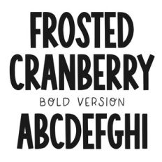BFC Frosted Cranberry Bold Winter Font