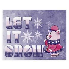 Let it Snow Print n Cut Winter Card with Cute bear