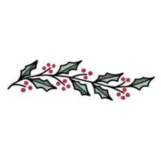 Christmas border with holly