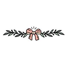 Christmas border with bow