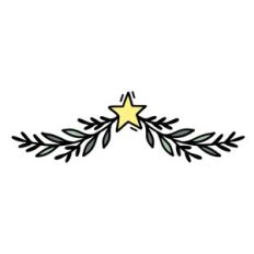 Christmas border with star